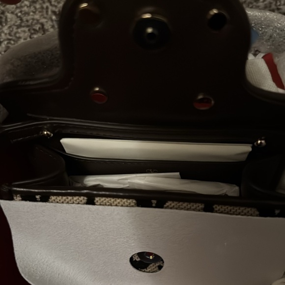 Valentino VLogo Toile Iconographe Canvas & Leather Shoulder Bag - Picture 4 of 5